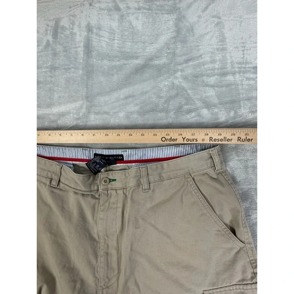 Tommy Hilfiger Cargo Shorts Men's 40 Khaki Summer Utility Shorts